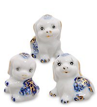 С 001 Фигурка «Три щенка» 1,5' син. (GE)