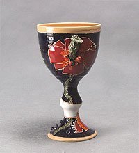 VD-271 Фужер керамический «Маки»