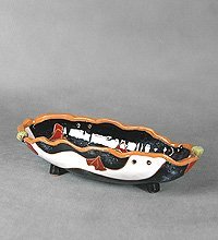 VD- 99 Конфетница керамическая «Маки»