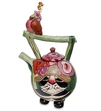 BS-115 Заварочный чайник  «Кот Кланси и птичка»