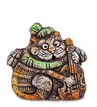 KK-324 Фигурка «Кот и Контрабас» шамот