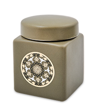 TJ-09/4 Керамическая банка мал. с крышкой