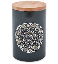 TJ-14 Керамическая банка бол. с крышкой из бамбука