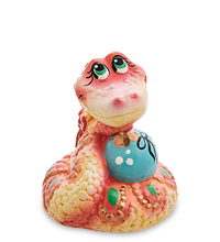 GYP-14/1-A Фигурка гипсовая «Змея с шаром»