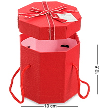 WG-82-A Коробка подарочная «Многогранник» цв.красный
