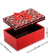 WG-14/2-A Коробка подарочная «Прямоугольник» цв.красн./черн.