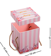 WG-43/1-A Коробка подарочная «Куб» цв.розовый
