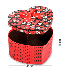 WG-55/2-A Коробка подарочная «Сердце» цв.красн./черн.