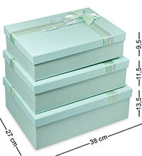 WF-183-A Набор коробок из 3 шт, бирюзовый