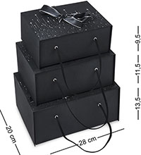 WF-185-A Набор коробок из 3 шт, черный