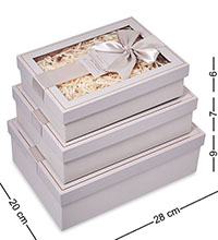 WF-172-B Набор коробок из 3 шт, серый