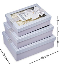 WF-177-B Набор коробок из 3 шт, сиренево-голубой