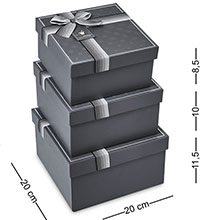 WF-194-B Набор коробок из 3 шт, графитовый