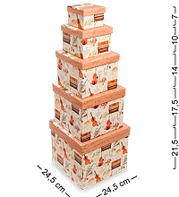 WA-53-15 Комплект коробок из 5шт «Куб новый»