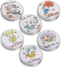 WW-109 Зеркало круглое с плавающими блестками «Русалочка» в асс.