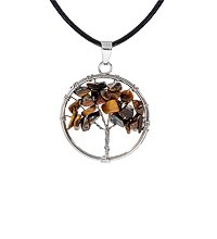 NP-04/5 Кулон с камнями «Тигровый глаз»