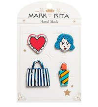 MR- 70 Н-р брошей с цанговым зажимом бабочка «Гламурный стиль» Mark Rita