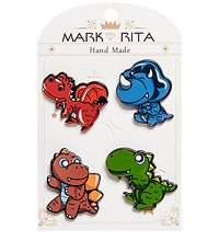 MR- 80 Н-р брошей с цанговым зажимом бабочка «Дино» Mark Rita