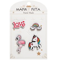MR- 87 Н-р брошей с цанговым зажимом бабочка «Мечты» Mark Rita