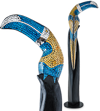 23-004-01 Статуэтка «Тукан» дерево+стекл.мозаика 100 см