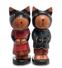 28-021 Статуэтка КОТ и КОШКА фольклор, набор 2 шт