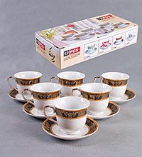 11249 Набор чайный «Черная полоса» 12пр. 220мл.