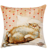 ANG-1103/1 Подушка гобеленовая «Любимый бегемотик» 45х45