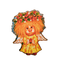 ANG-1760 Брошь деревянная «Ангел здоровья»