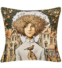 ANG-1834/1 Подушка гобеленовая «Всегда жду тебя дома» А.Наливкина 45х45