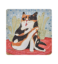 ANG-2082 Наволочка гобеленовая «Люблю сидеть дома и смотреть на обои» 30х30