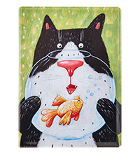 ANG-2112 Обложка для паспорта «По стенам не лазь... Когти о диван не точи...» 9,5х13