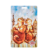 ANG-2126 Обложка для проездных и карточек «Любовь на крыше» 6,5х10,5