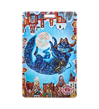 ANG-2139 Обложка для проездных и карточек «Звездопад» 6,5х10,5