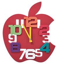 CL-73/1 Часы «Яблоко» красный