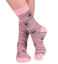 Носки креативные ASHA-0015 Pink eyes 40-43 (Artsocks)
