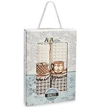 AVA-03/03 Набор кухонных полотенец «Кофе» 2 шт. 50х70