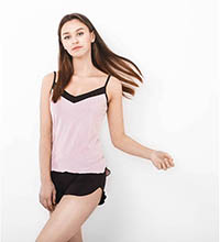 Майка женская 6038, розовый с рисунком