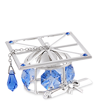 AR-1182/ 2 Фигурка серебр. «Шапка Магистра» с цв.кр. (Юнион)