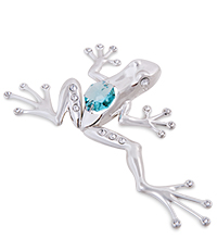 AR-1277/ 1G Фигурка «Лягушка тропическая» посереб. с цв.кр. (Юнион)