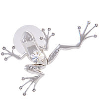 AR-1279 Фигурка на магните «Лягушка тропическая» серебр. (Юнион)