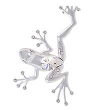 AR-1281 Фигурка подвесная «Лягушка тропическая» посербр. (Юнион)