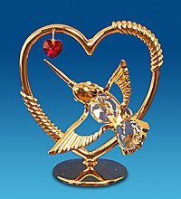 AR-3415/ 1 Фигурка «Сердечко с колибри» с цв.кр. (Юнион)