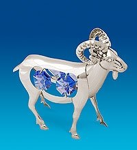 AR- 111/ 1 Фигурка «Барашек» посеребр. с цв.кр. (Юнион)