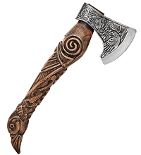 TP-01 Топор большой с объемной резьбой «Ворон»