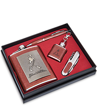 GT-103 Подарочный н-р фляжка с аксессуарами 250 мл