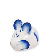 ГЛ- 319 Фигурка «Мышка-Шуня» бол.(Гжельский фарфор)