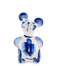 ГЛ- 318 Фигурка «Мышка-Софи» мал. (Гжельский фарфор)