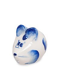 ГЛ- 320 Фигурка «Мышка-Шуня» мал.(Гжельский фарфор)