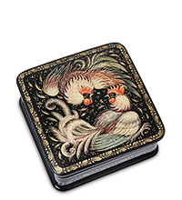 ШК-45/ 2 Шкатулка «Бой петухов» Орлова