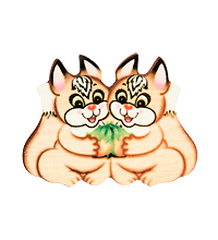 SPI-02/06 Магнит деревянный зодиак «Близнецы»